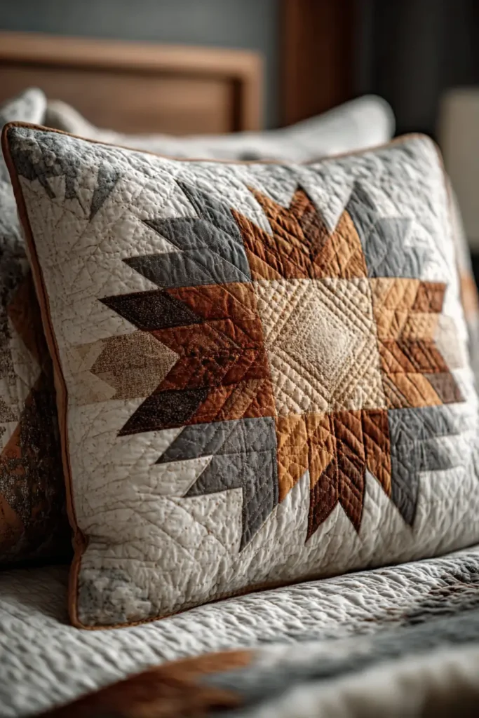 Modern Minimalist Lakota Star Pillow Shams for Serene Sleep Sanctuaries