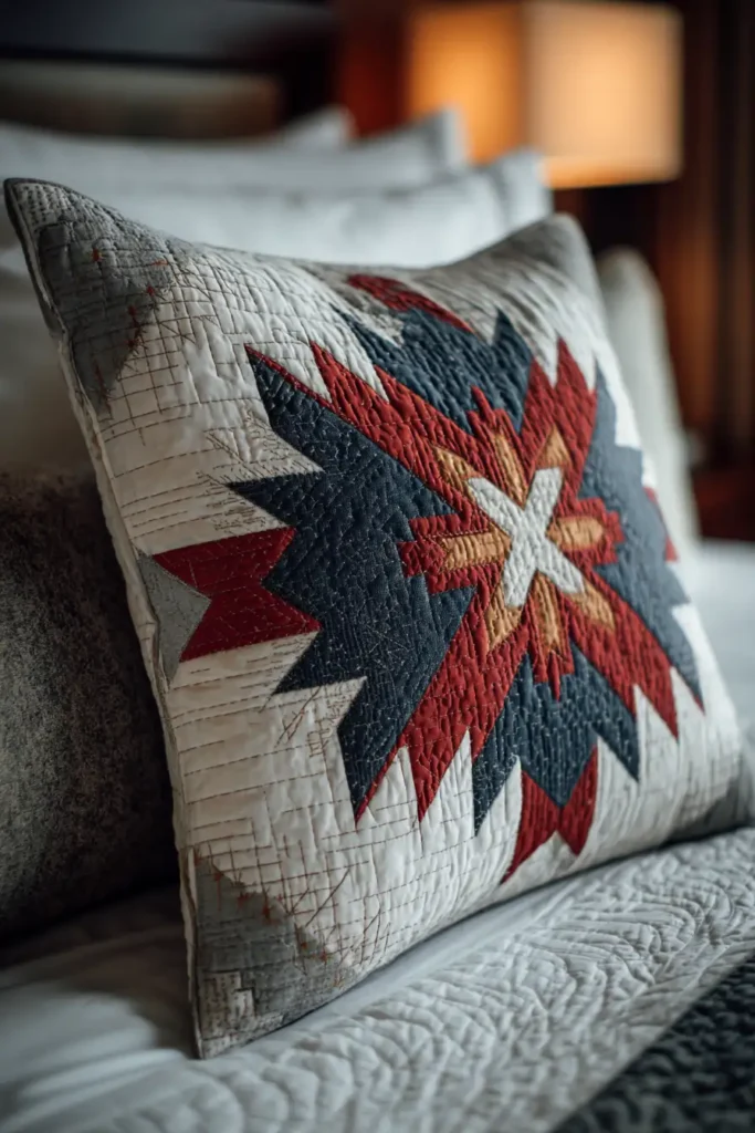 Modern Minimalist Lakota Star Pillow Shams for Serene Sleep Sanctuaries