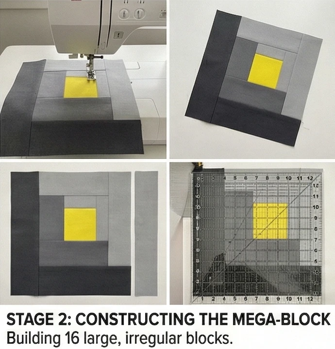 Modern Off-Center Log Cabin Duvet Covers for Stylish Comfort