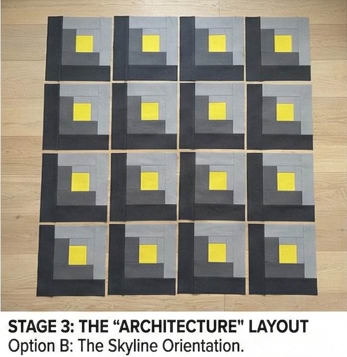 Modern Off-Center Log Cabin Duvet Covers for Stylish Comfort