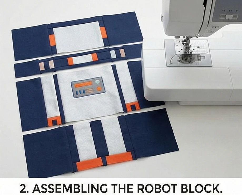 Modern Robot Quilt Ideas for Comfortable Pillow Covers