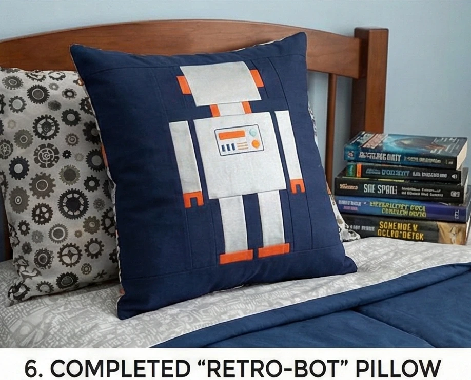 Modern Robot Quilt Ideas for Comfortable Pillow Covers