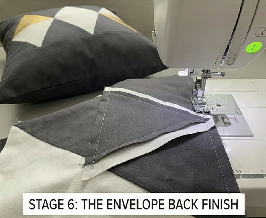 Modern Triangle Patchwork Pillow Shams for Edgy Accents