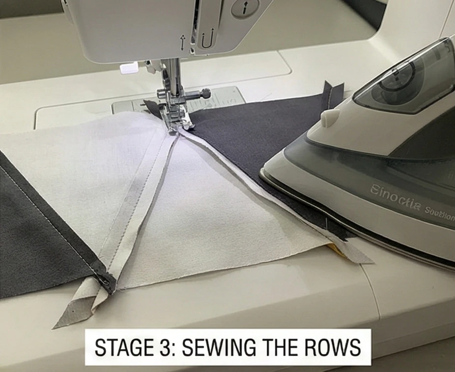 Modern Triangle Patchwork Pillow Shams for Edgy Accents