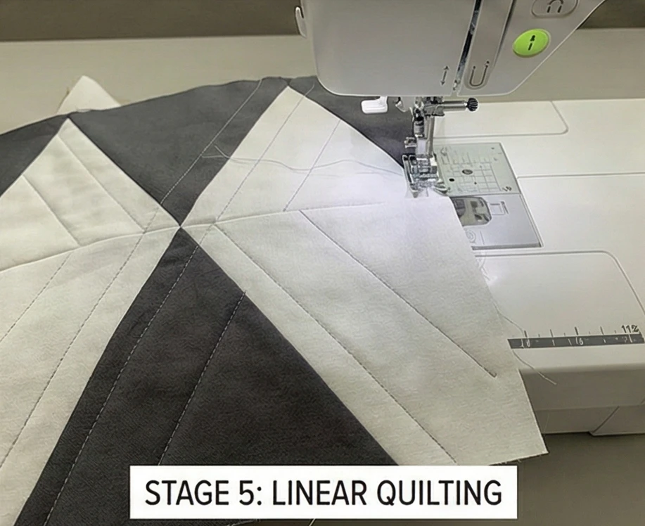 Modern Triangle Patchwork Pillow Shams for Edgy Accents