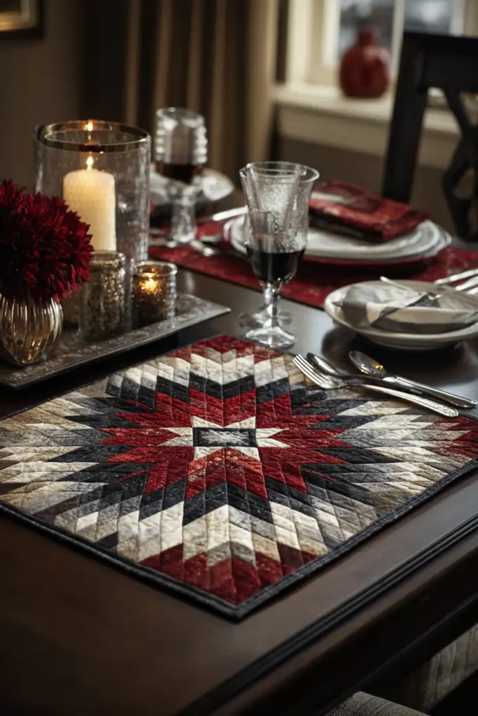 Morning Star Quilted Placemats for Culturally Inspired Tablescapes