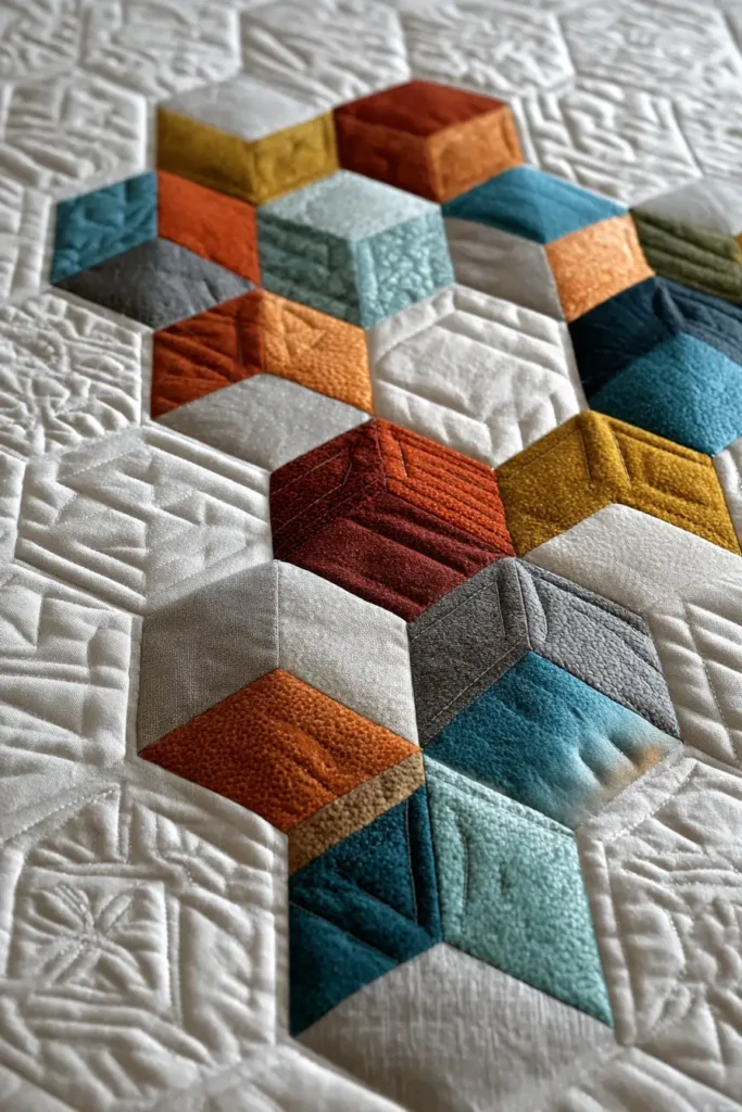 Negative Space Modern Quilt Ideas for Airy Bedrooms