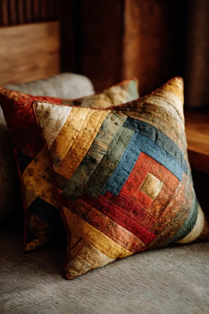 Pineapple Log Cabin Cushion Covers for Elegant Sofa Accents