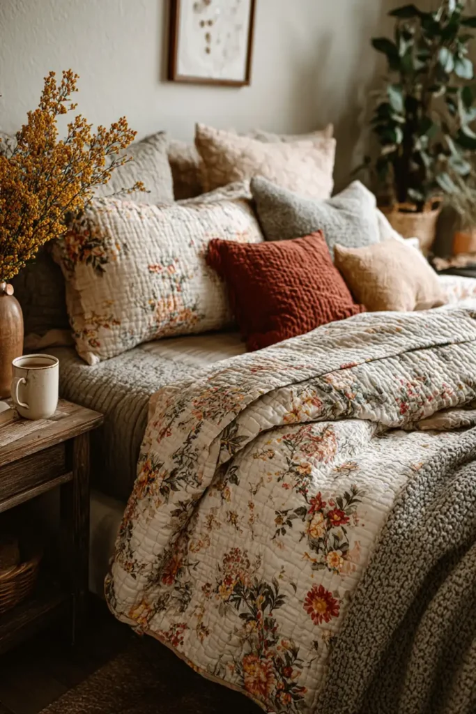 Reversible Boho Floral Quilt Designs for Versatile Bedding