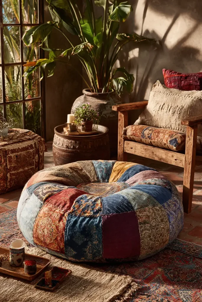 Round Quilted Floor Pillow Patterns for Relaxed Seating