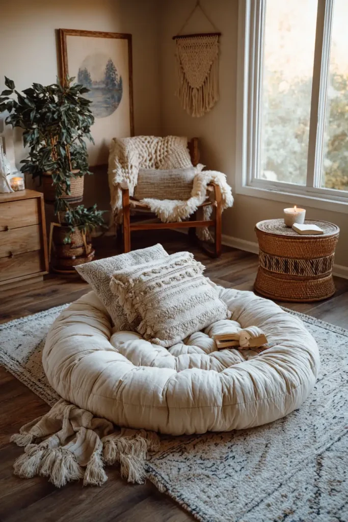 Round Quilted Floor Pillow Patterns for Relaxed Seating