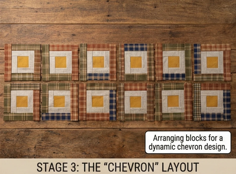 Rustic Log Cabin Table Runners for Farmhouse Dining Style