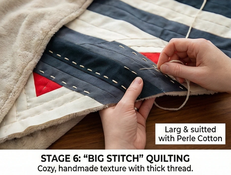 Scrappy Log Cabin Sofa Throws for Everyday Family Comfort