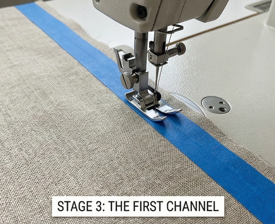 Soft Textured Modern Bed Covers with Channel Stitching