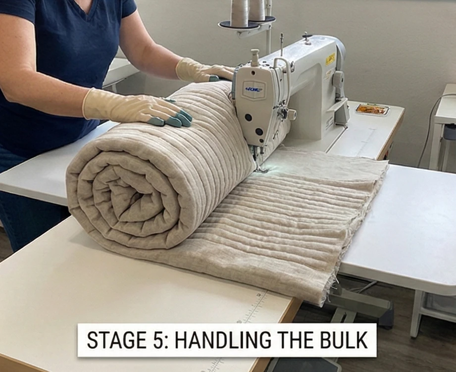 Soft Textured Modern Bed Covers with Channel Stitching