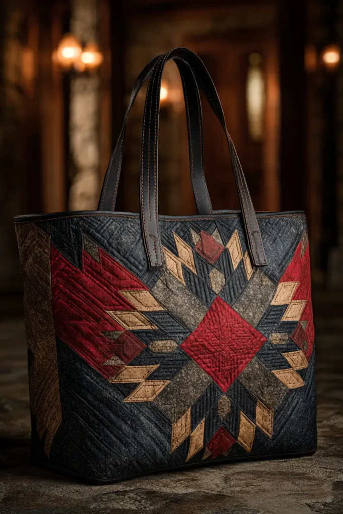Sophisticated Lakota Star Quilted Market Totes for a Comfortable Carry
