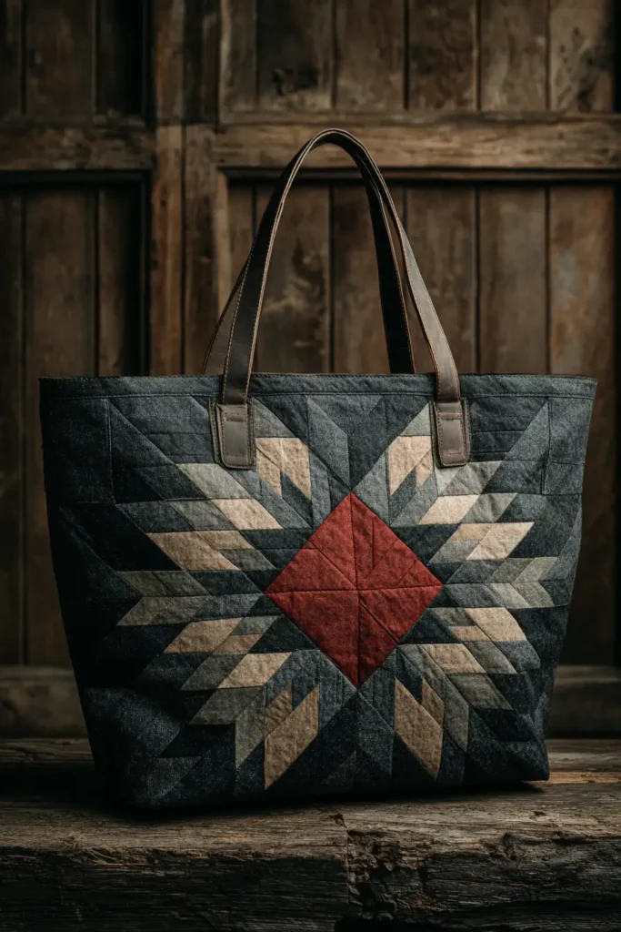 Sophisticated Lakota Star Quilted Market Totes for a Comfortable Carry