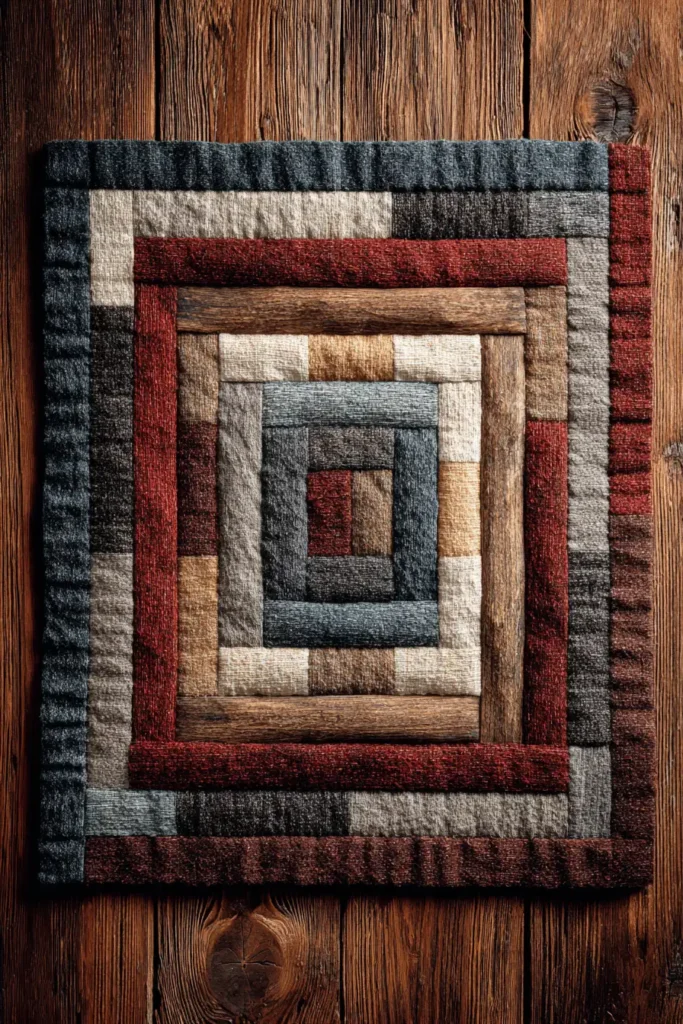 Sophisticated Log Cabin Placemats for Dining Table Decor