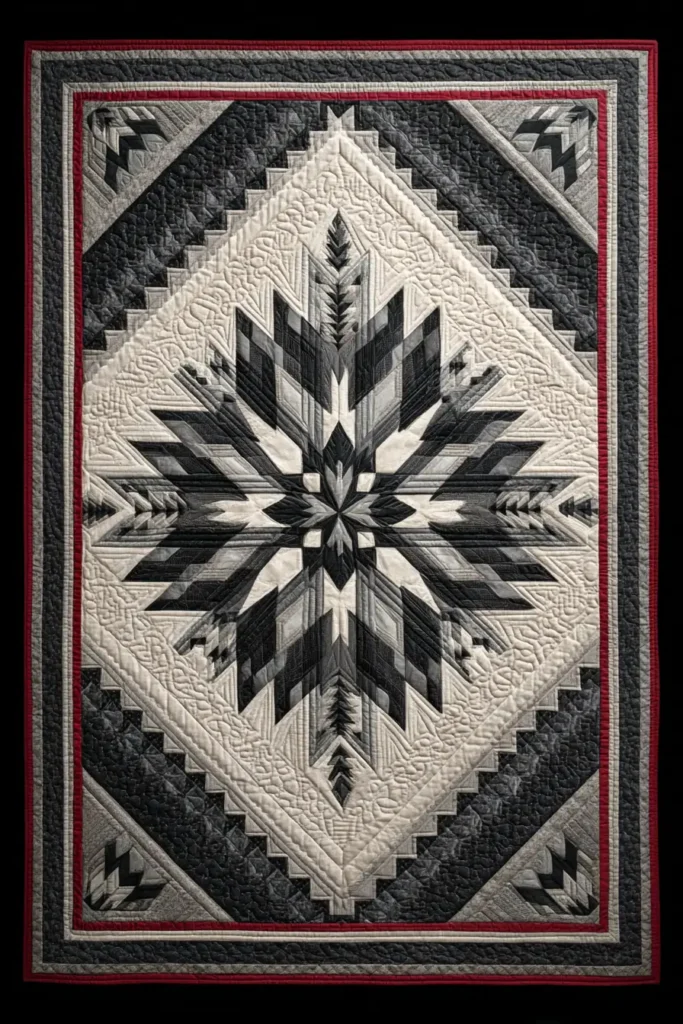 Sophisticated Two-Tone Lakota Star Bed Covers for Timeless Style