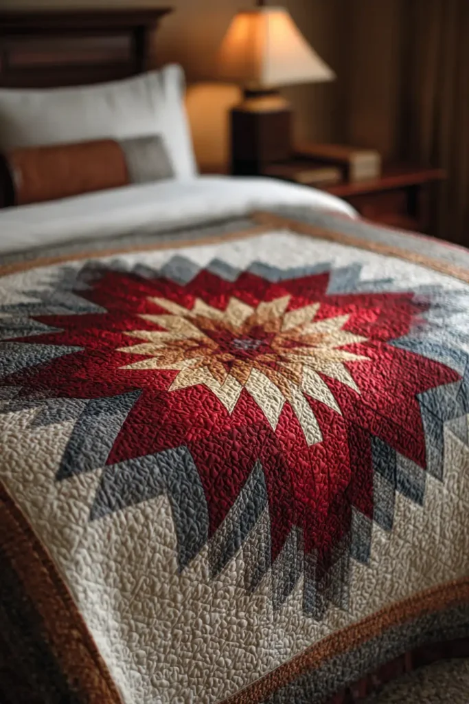 Sophisticated Two-Tone Lakota Star Bed Covers for Timeless Style
