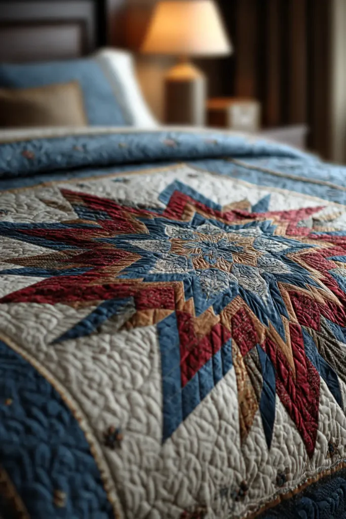 Sophisticated Two-Tone Lakota Star Bed Covers for Timeless Style