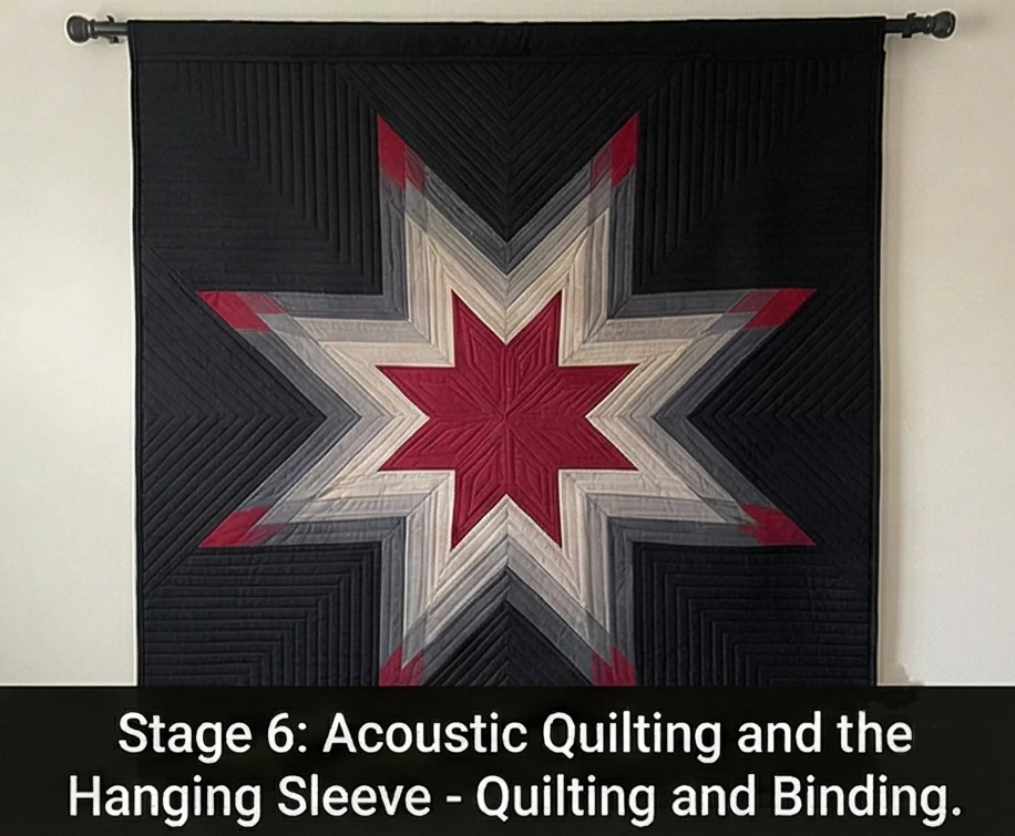 Striking Lakota Star Quilted Tapestries for Elegant Focal Walls
