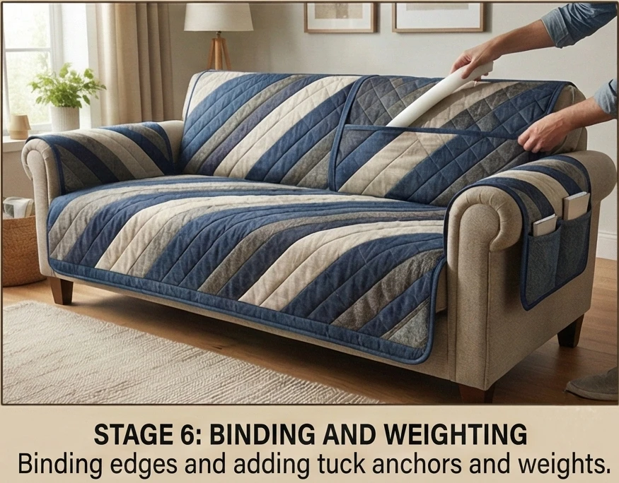 Stylish Log Cabin Quilted Sofa Covers for Protection and Panache