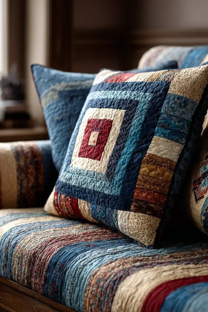 Stylish Log Cabin Quilted Sofa Covers for Protection and Panache