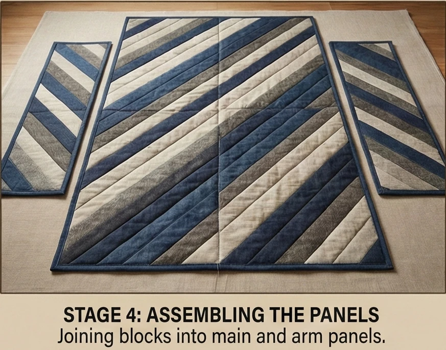 Stylish Log Cabin Quilted Sofa Covers for Protection and Panache