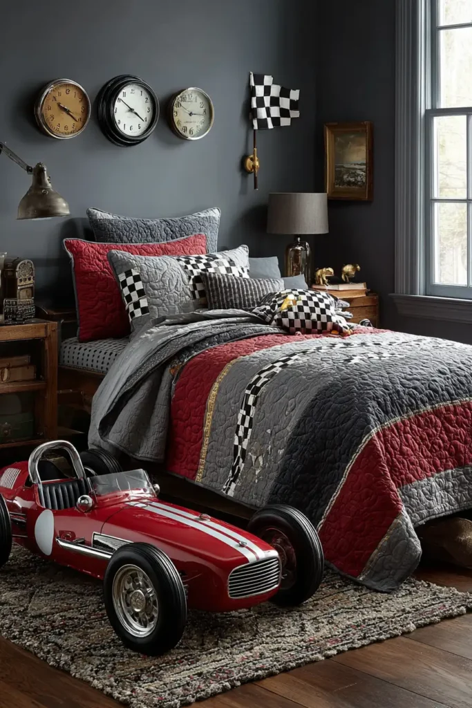 Stylish Race Car Quilt Designs for Boys' Bed Throws