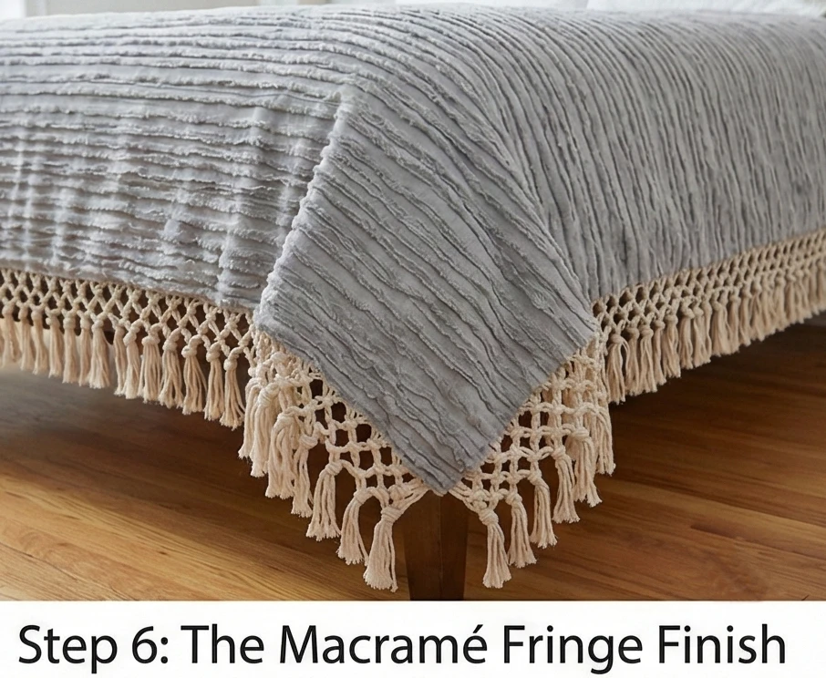 Textured Chenille and Fringe Bed Covers for Cozy Layers
