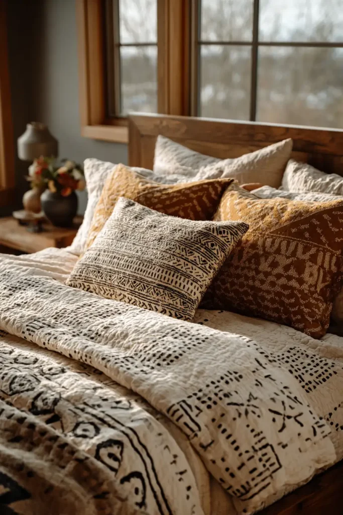 Tribal Mudcloth Inspired Quilt Designs for Bold Bedroom Decor