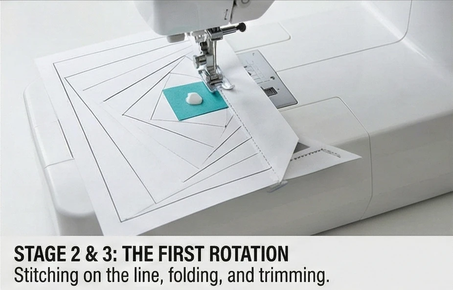 Twisted Log Cabin Runners for Modern Coffee Tables