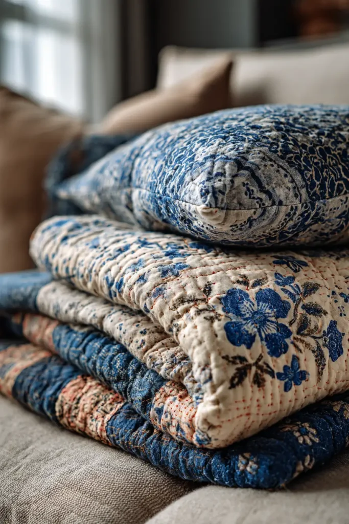 Vintage Kantha Style Quilt Patterns for Heirloom Elegance