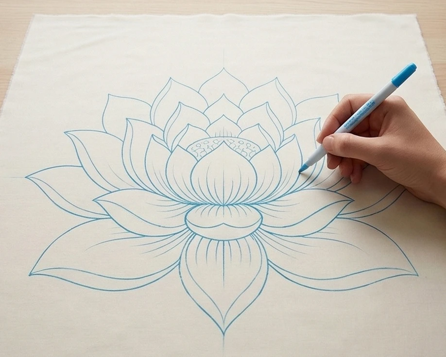 Beautiful Lotus Motif Nakshi Kantha Throw Blankets with Lohori Wave Stitches