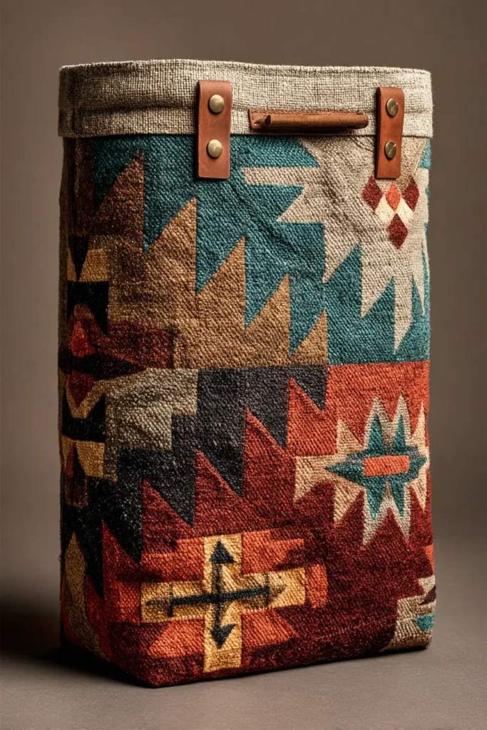 Chic Navajo Quilt Pattern Laundry Bags for Elegant Home Organization