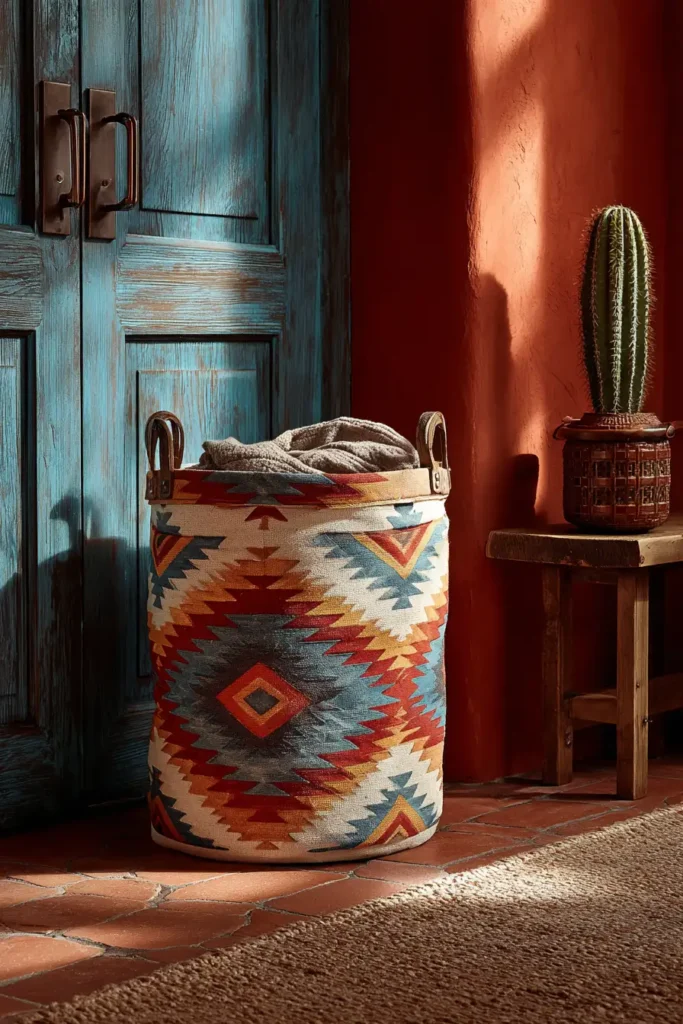 Chic Navajo Quilt Pattern Laundry Bags for Elegant Home Organization