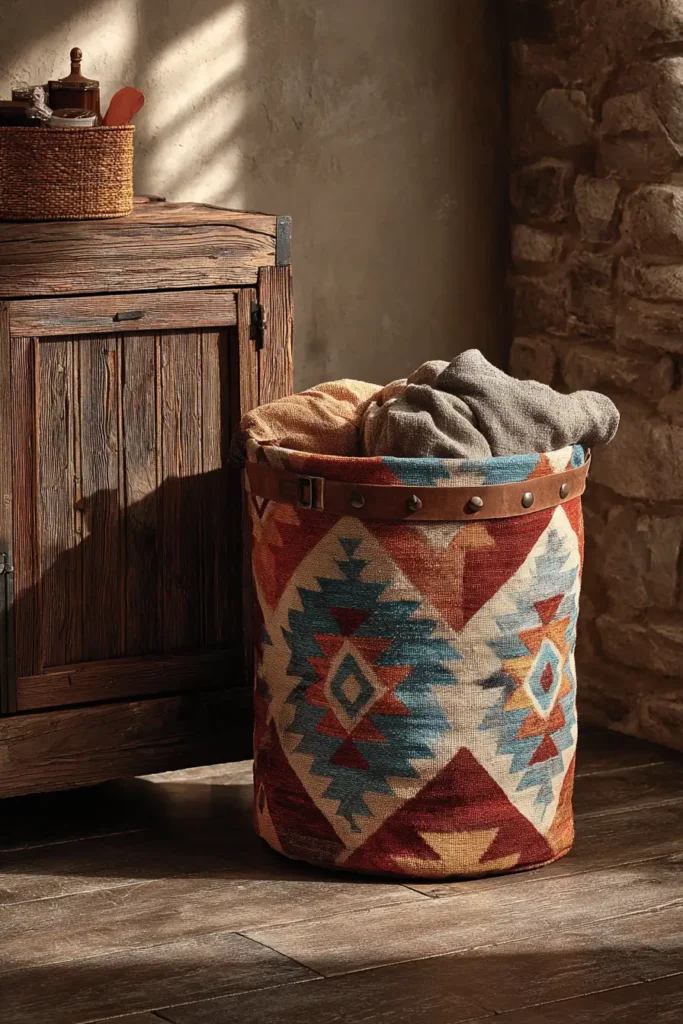 Chic Navajo Quilt Pattern Laundry Bags for Elegant Home Organization