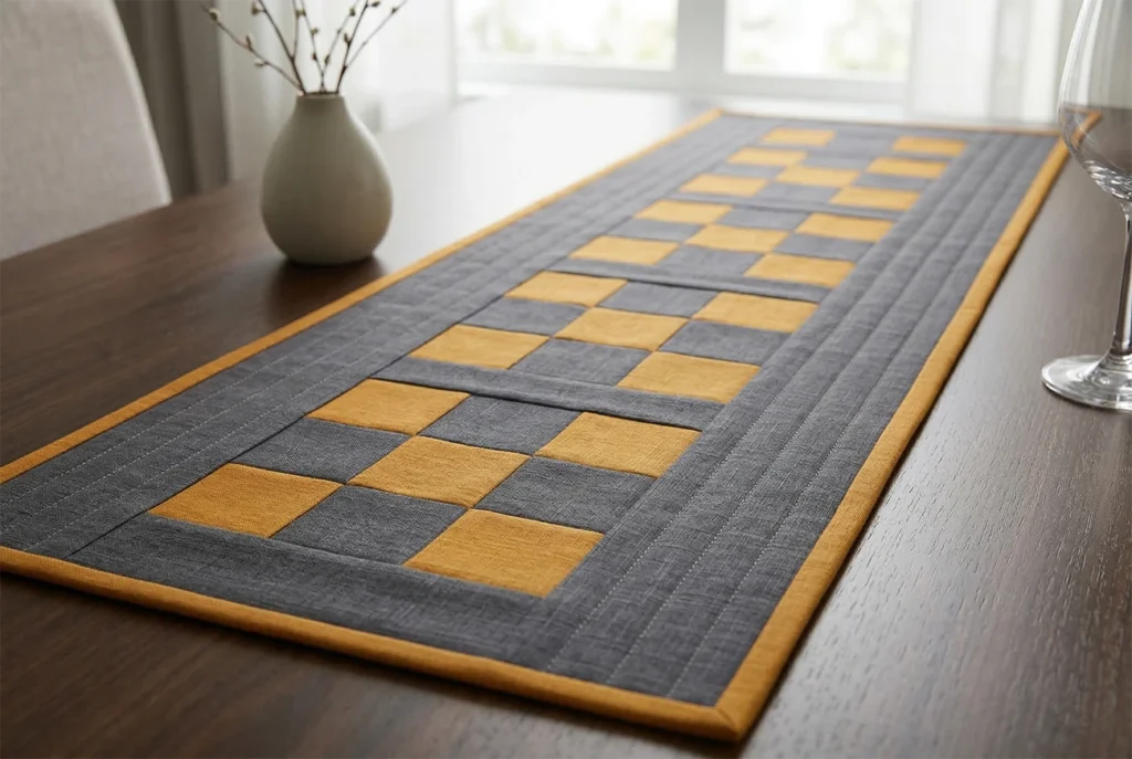 Contemporary Nine Patch Table Runners to Elevate Your Dining Experience