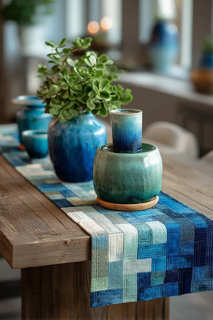 Contemporary Nine Patch Table Runners to Elevate Your Dining Experience