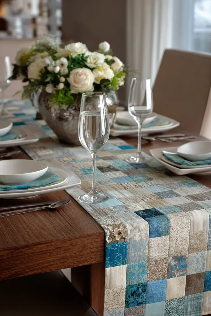 Contemporary Nine Patch Table Runners to Elevate Your Dining Experience