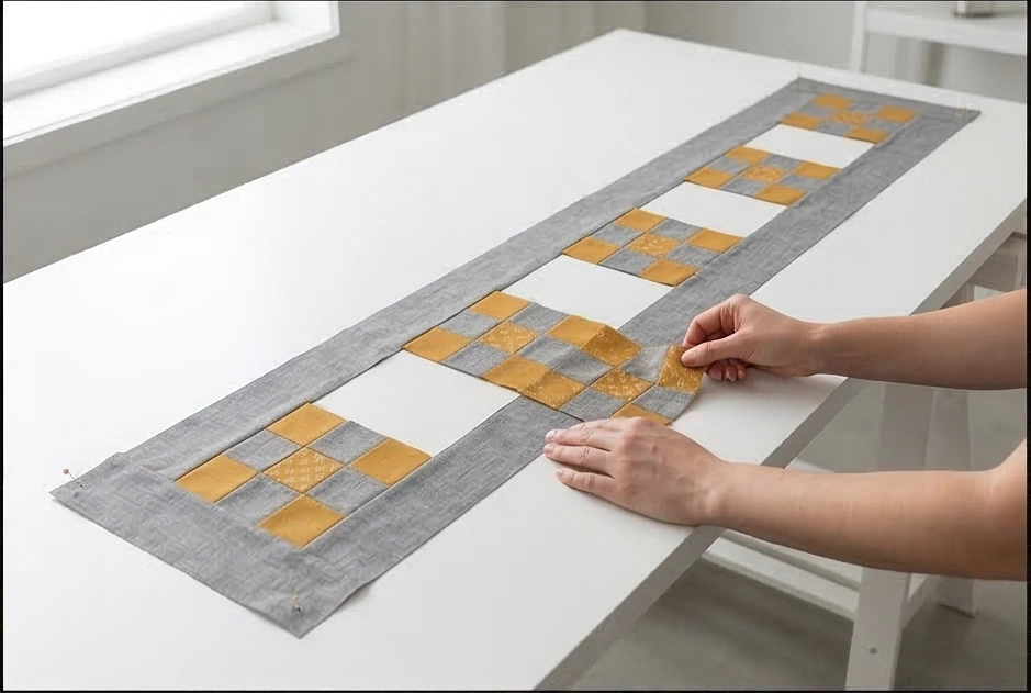 Contemporary Nine Patch Table Runners to Elevate Your Dining Experience