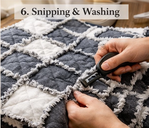 Cozy Rag Quilt Style Nine Patch Bed Covers for Ultimate Winter Warmth