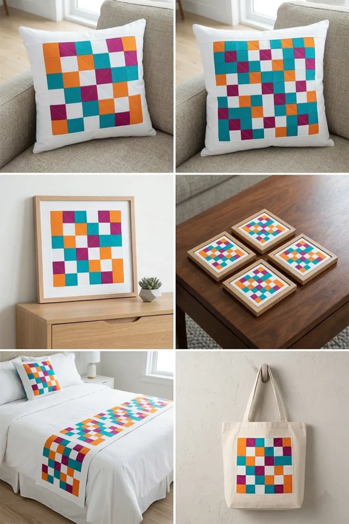 Decorative Nine Patch Cushion Covers to Brighten Up Your Loveseat