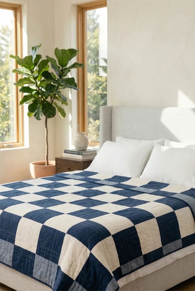 Disappearing Nine Patch Quilt Patterns for Elegant Master Bedrooms