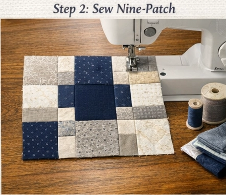 Disappearing Nine Patch Quilt Patterns for Elegant Master Bedrooms