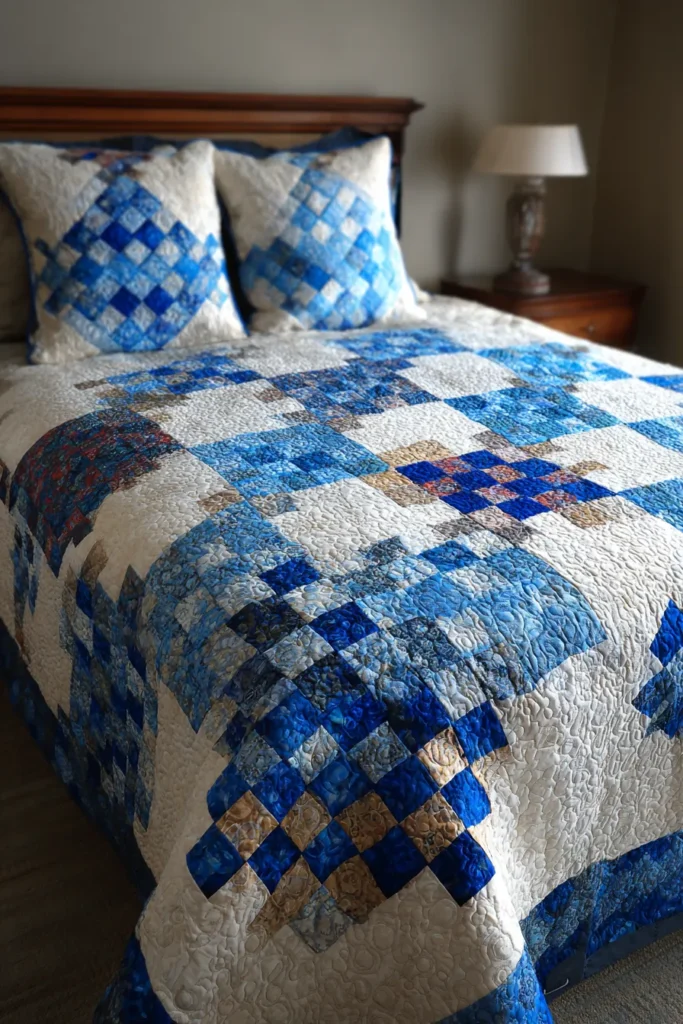Double Nine Patch Designs for Luxurious, Cozy Bed Covers