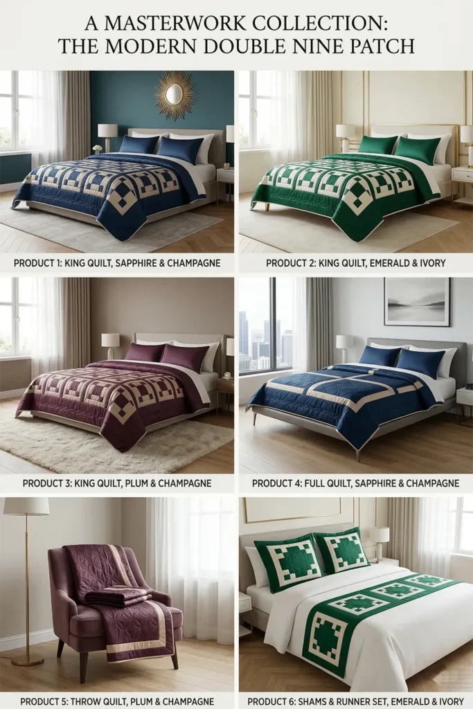 Double Nine Patch Designs for Luxurious, Cozy Bed Covers