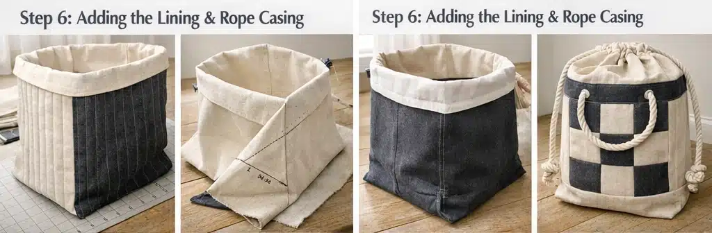Durable Canvas Contemporary Quilted Laundry Bags for a Stylish Closet