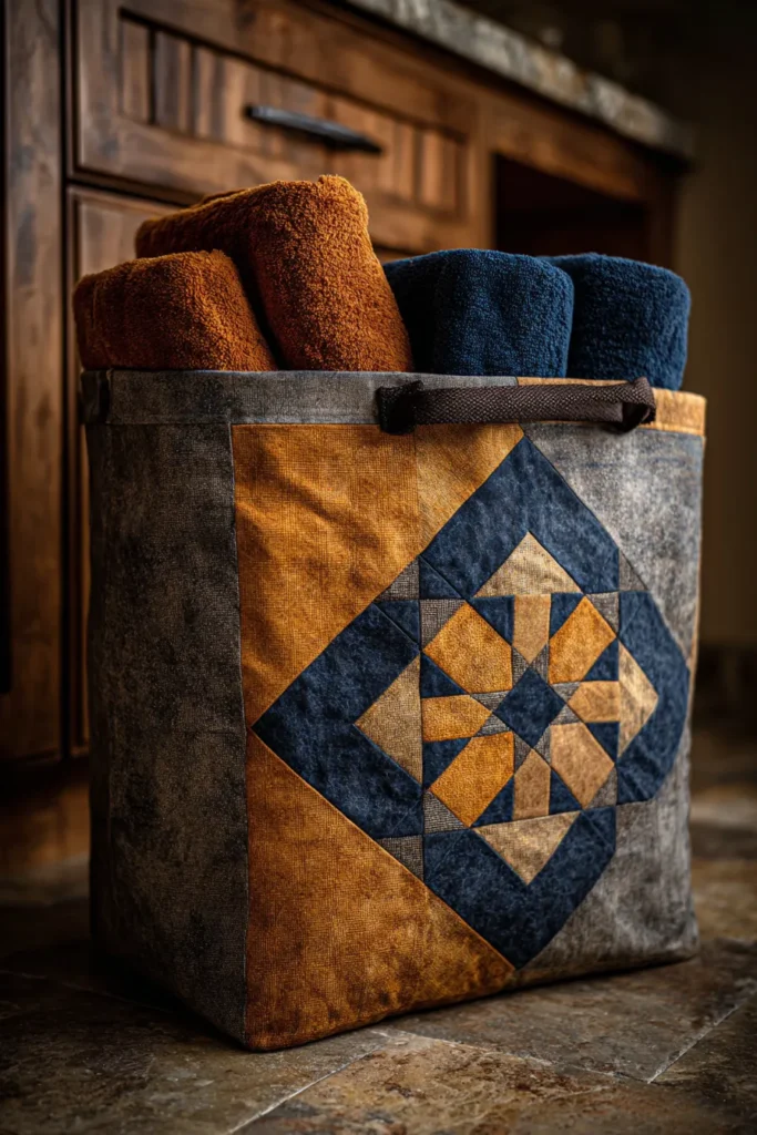 Durable Canvas Nine Patch Laundry Bags for Stylish Closet Storage